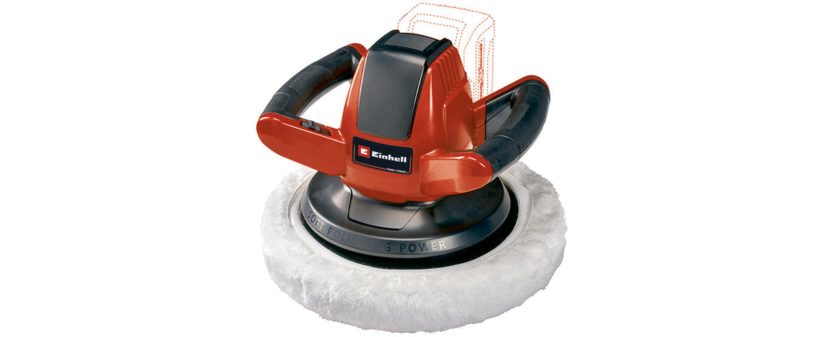 Einhell CE-CB 18/254 Li - Solo - Rotary Car Polisher - 2500 RPM - 25.4 cm - Black - Red