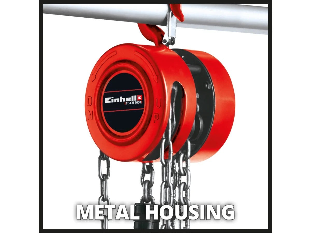 Einhell TC-CH 1000 Chain Hoist 1000 kg 2.5 m Red/Silver