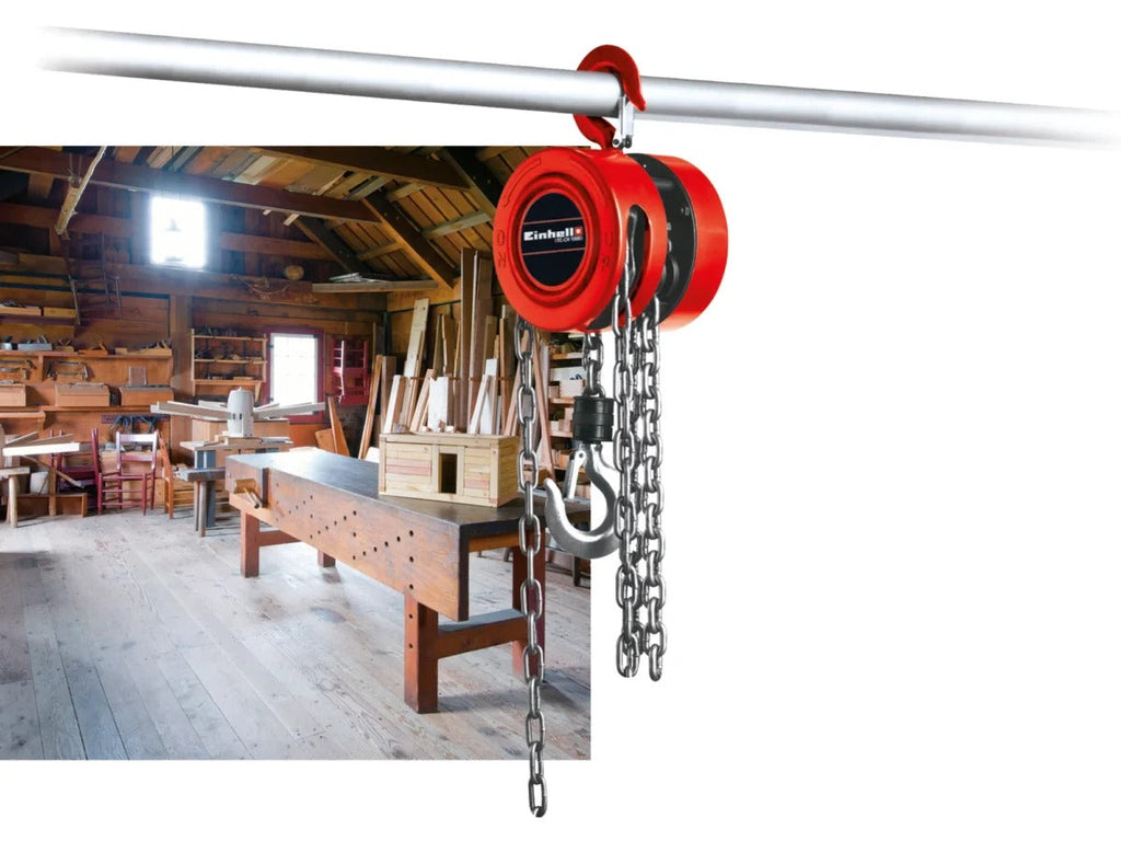 Einhell TC-CH 1000 Chain Hoist 1000 kg 2.5 m Red/Silver