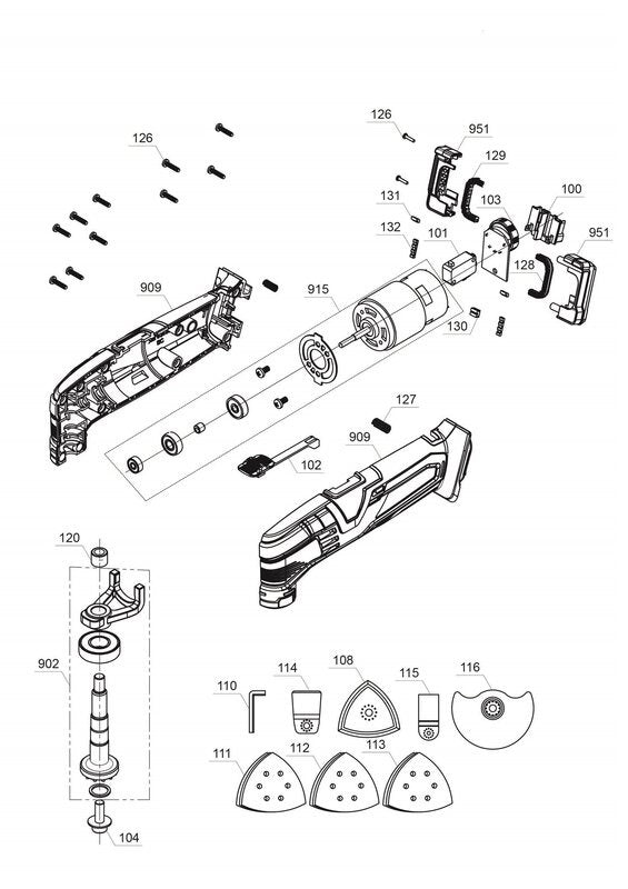 Einhell Power X-Change TC-MG 18 Li-Solo Cordless Multi-Tool - 18V