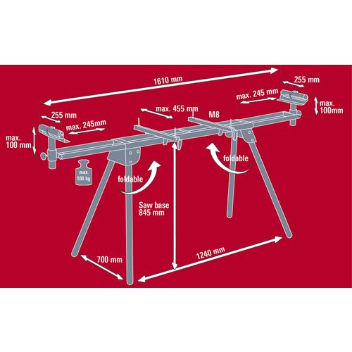 EINHELL MSS 1610 Mitre Saw Stand for Benchtop Machines 4310615