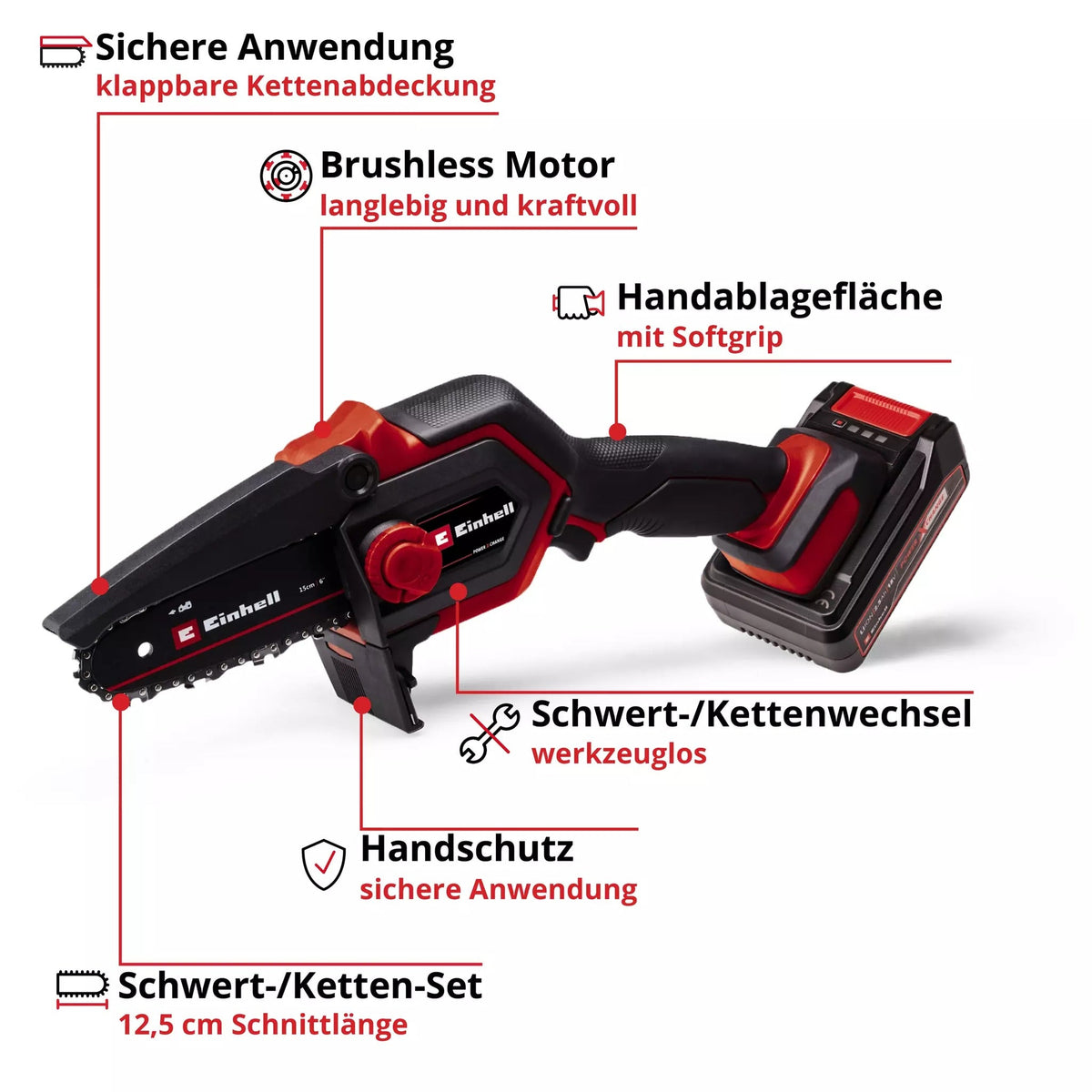 Einhell Cordless Chainsaw GE-PS 18/15 Li BL Kit 4600045