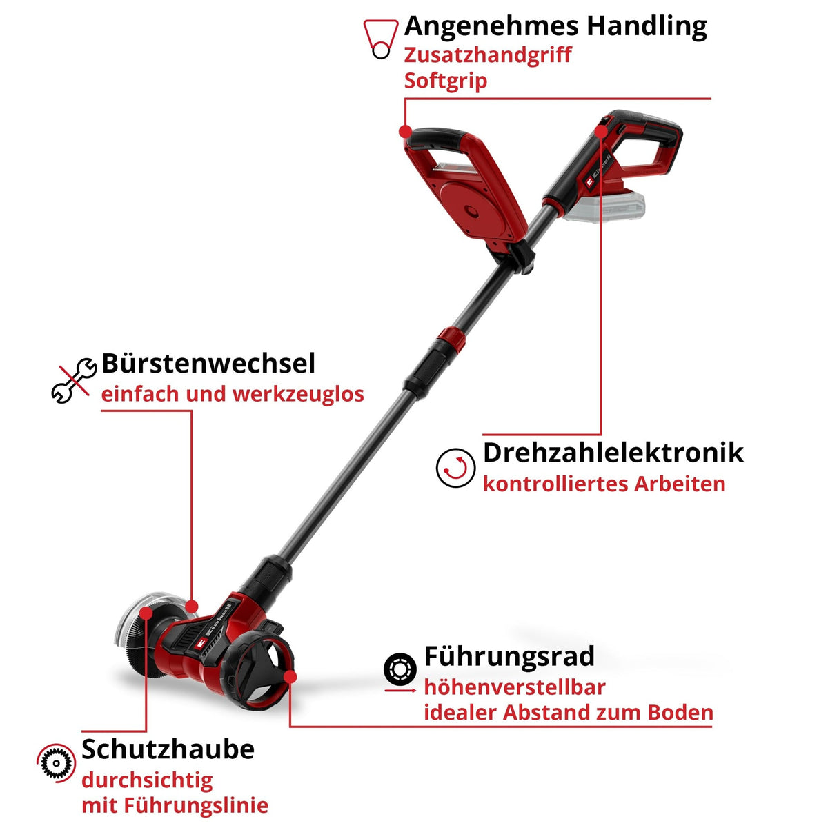 Einhell GE-CC 18/110 Li E-Solo Cordless Joint Cleaner Nylon, Steel (3424070)