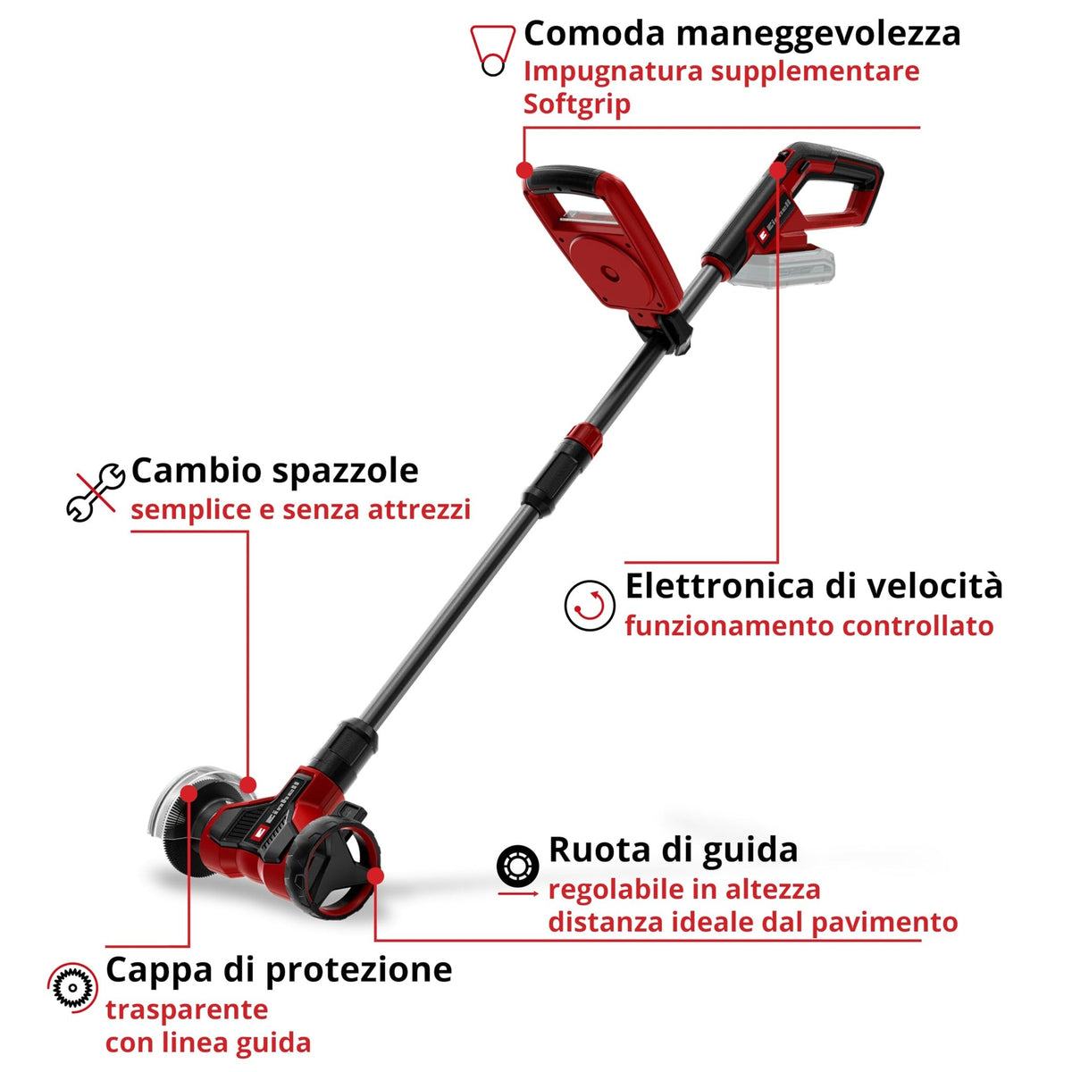 Einhell GE-CC 18/110 Li E-Solo Cordless Joint Cleaner Nylon, Steel (3424070)