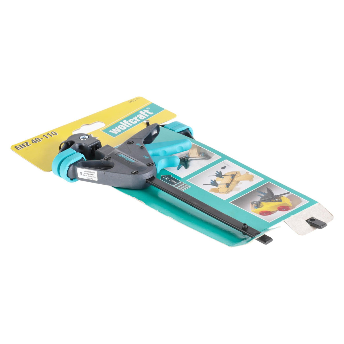 Wolfcraft EHZ Mini One-Hand Clamps 110 mm Clamping Width 40 mm Throat Depth 3455100