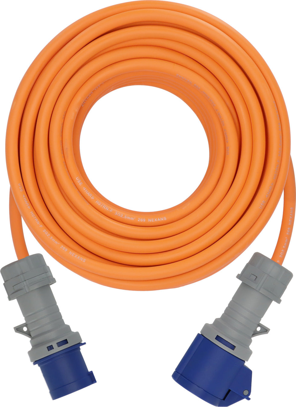 Brennenstuhl 1167650425 Power Extension Cable, 25 m, H07RN-F 3 G 2.5 mm², Blue/Grey/Orange