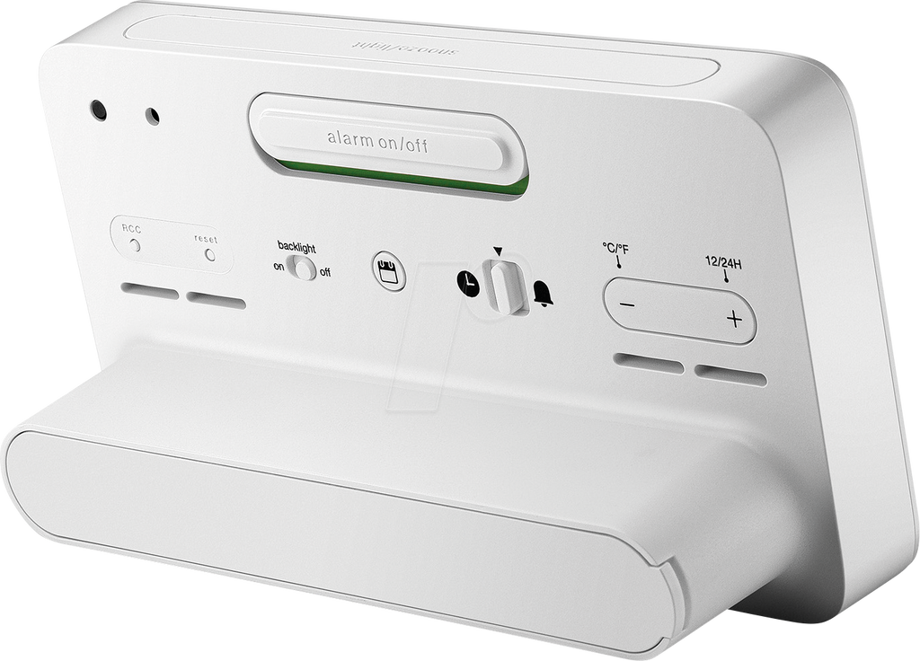 Braun BC10 Digital Alarm Clock - Rectangle - White - LCD (67603)