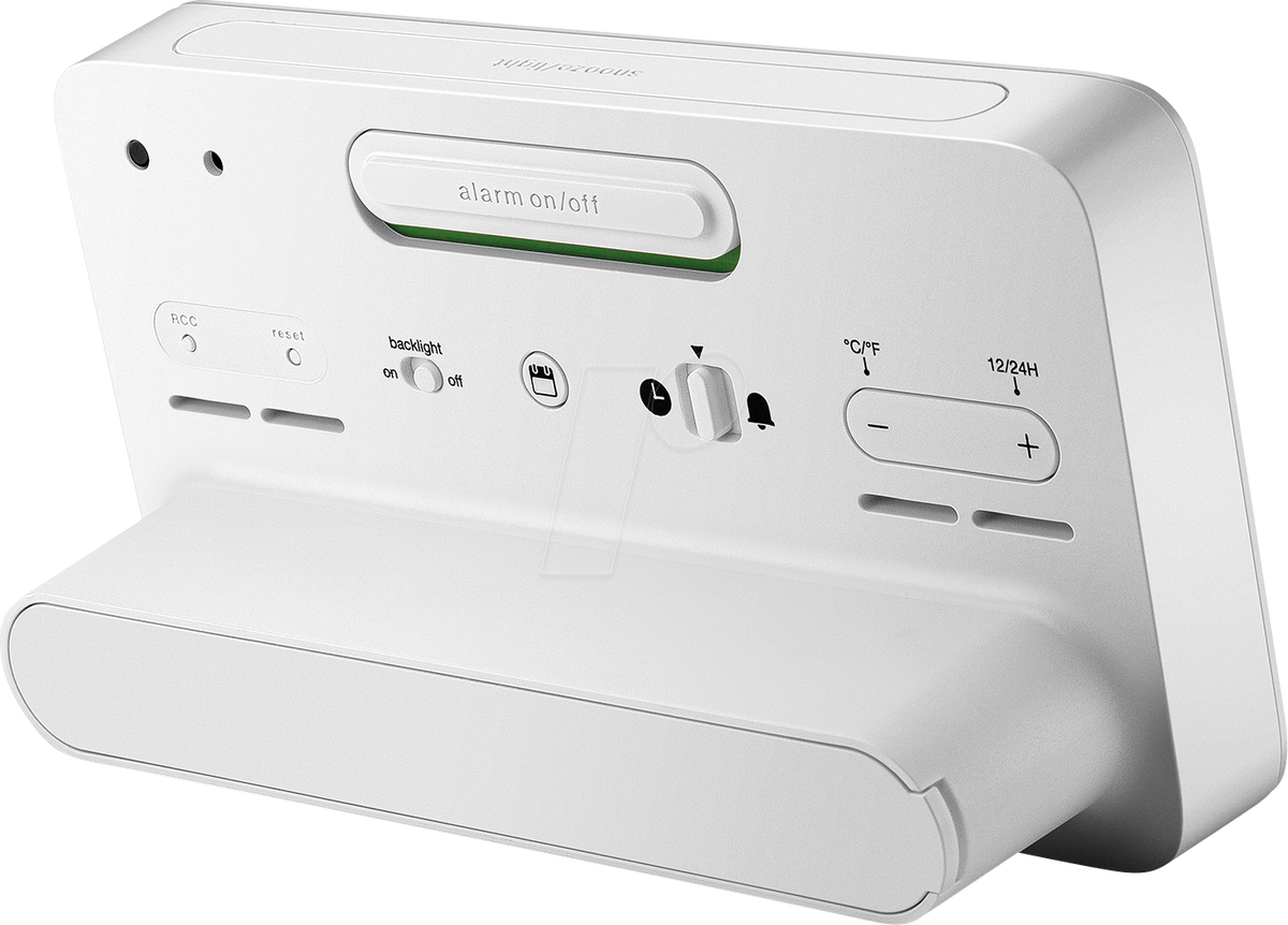 Braun BC10 Digital Alarm Clock - Rectangle - White - LCD (67603)