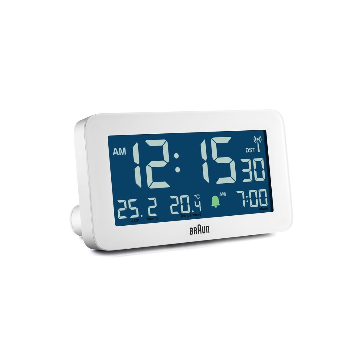 Braun BC10 Digital Alarm Clock - Rectangle - White - LCD (67603)