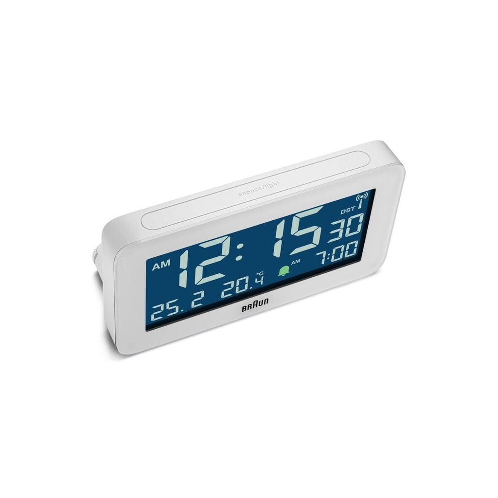 Braun BC10 Digital Alarm Clock - Rectangle - White - LCD (67603)