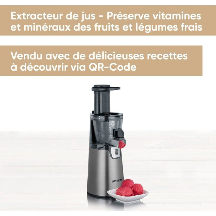Severin ES 3571 Slow Juicer 150W Black - Metal Juice Press