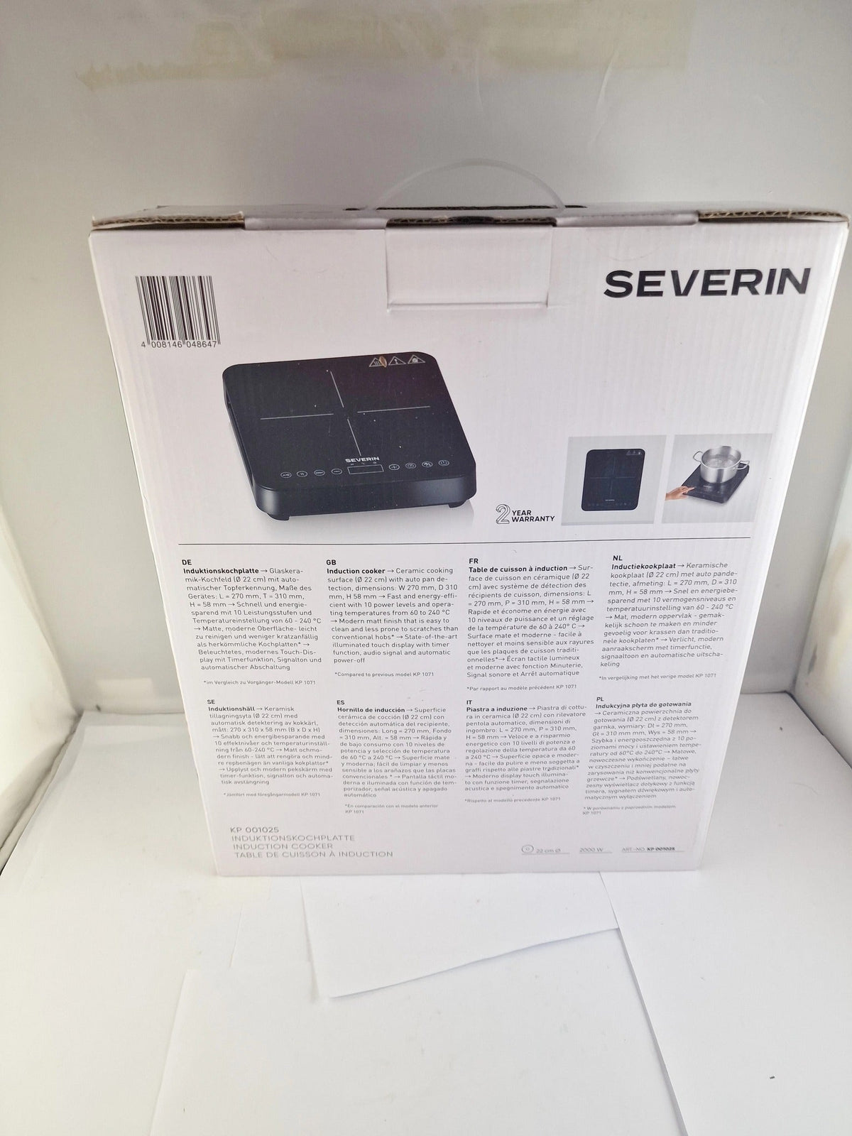 Severin 1025 Induction Hob 1 Zone 31 cm (1025)