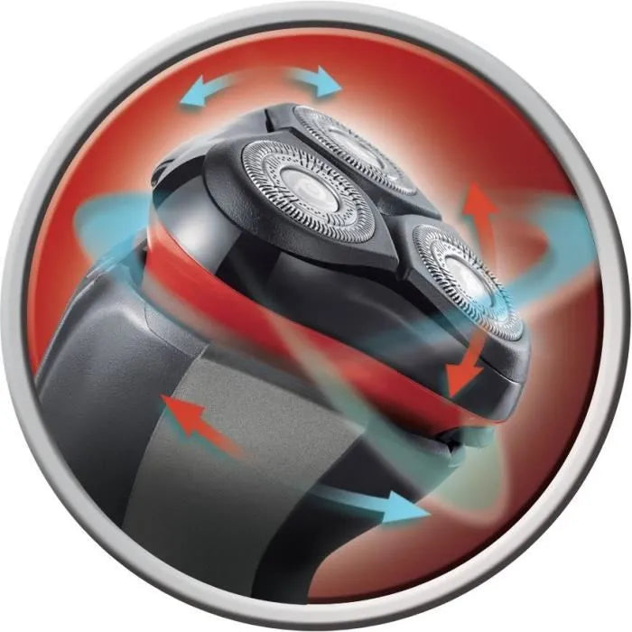 Remington PR1350 Rotary Shaver Trimmer - Black - Grey - Red