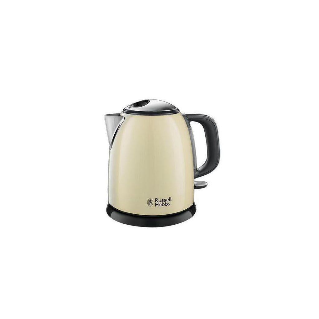 Russell Hobbs Colours Plus+ Mini Kettle 1 L 2400W Cream Plastic Stainless Steel Water Level Indicator