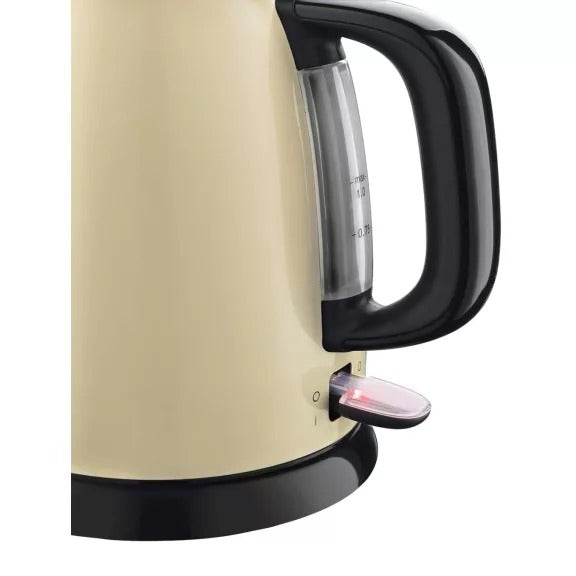 Russell Hobbs Colours Plus+ Mini Kettle 1 L 2400W Cream Plastic Stainless Steel Water Level Indicator