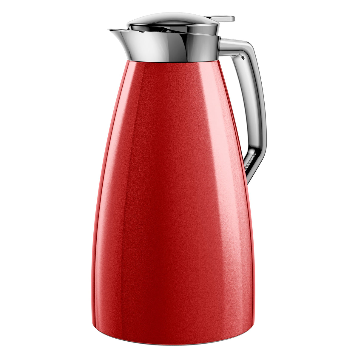 emsa PLAZA Insulated Jug, 1.0 Liter, Red Stainless Steel, F4140300