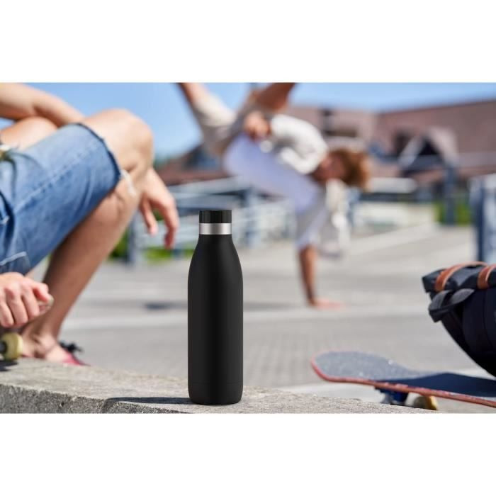 Emsa Bludrop 0.7 L Drinking Bottle, Basic Black, Model N3110900
