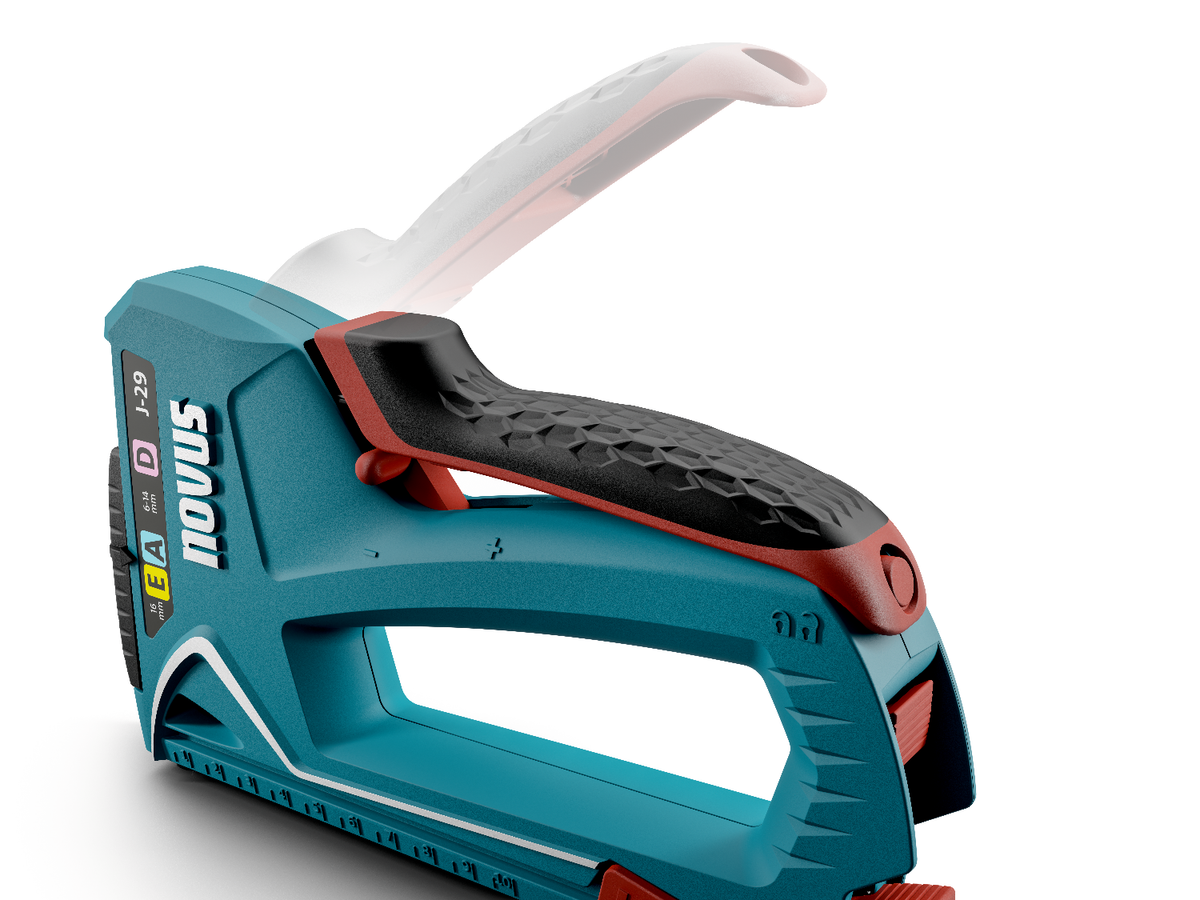 Novus J-29 Turquoise Hand Tacker Heavy-Duty Professional Stapler 030-0467