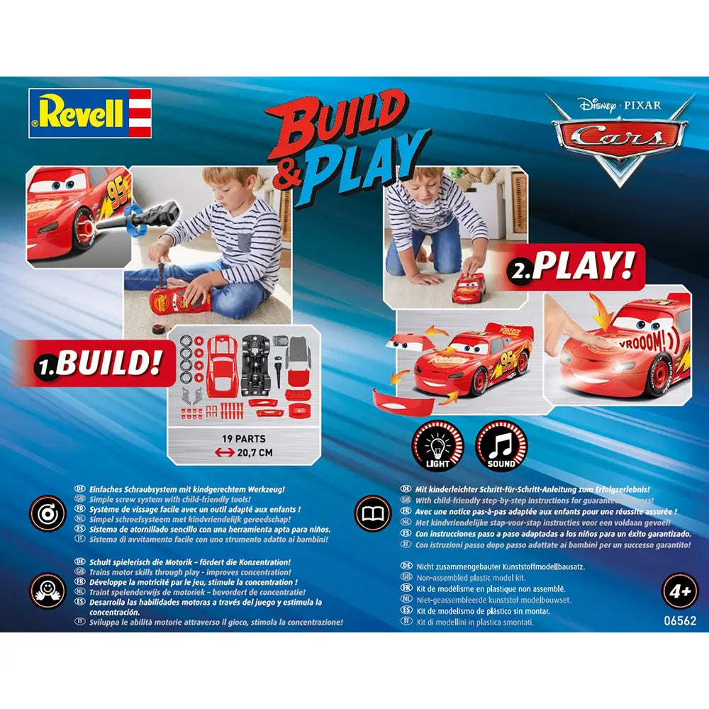 Revell B&P Cars Lightning McQueen Toy Car with Lights & Sounds, 1:20 Scale (065629090)