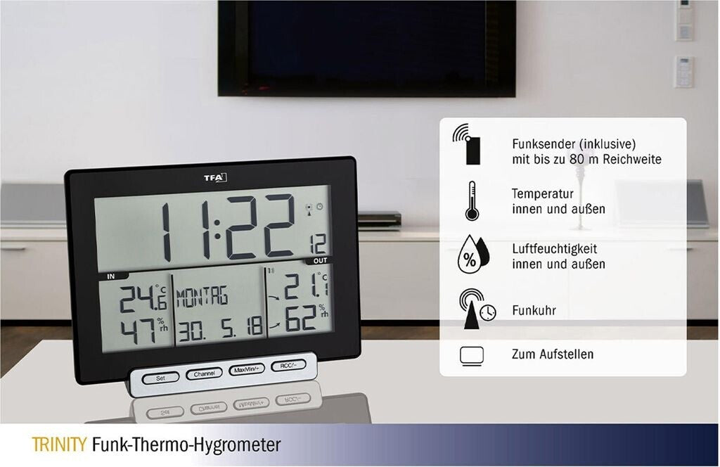TFA Wireless Thermo-Hygrometer Trinity (30.3058.01)