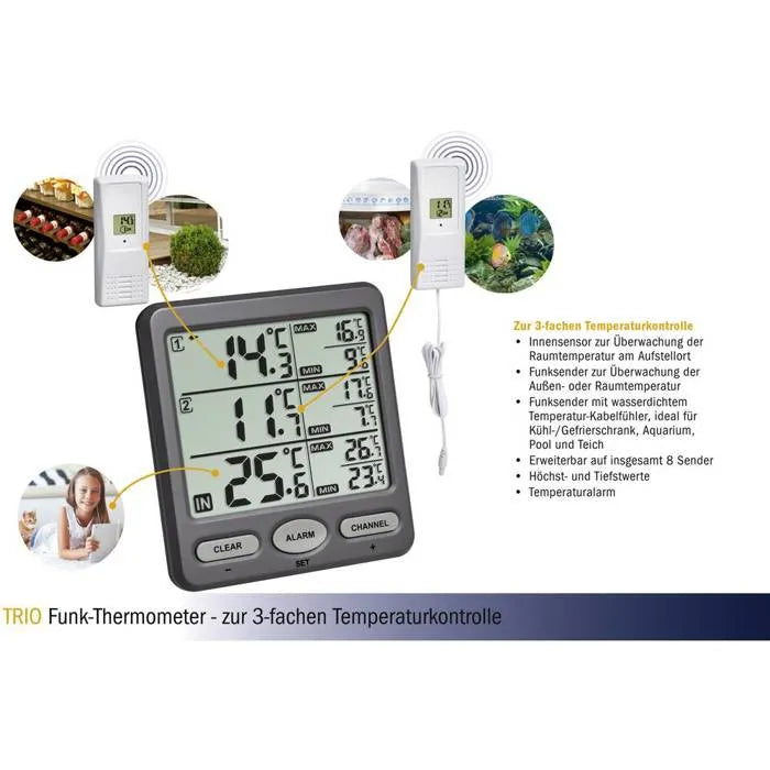 TFA Trio Wireless Thermometer - Model 30.3062.10