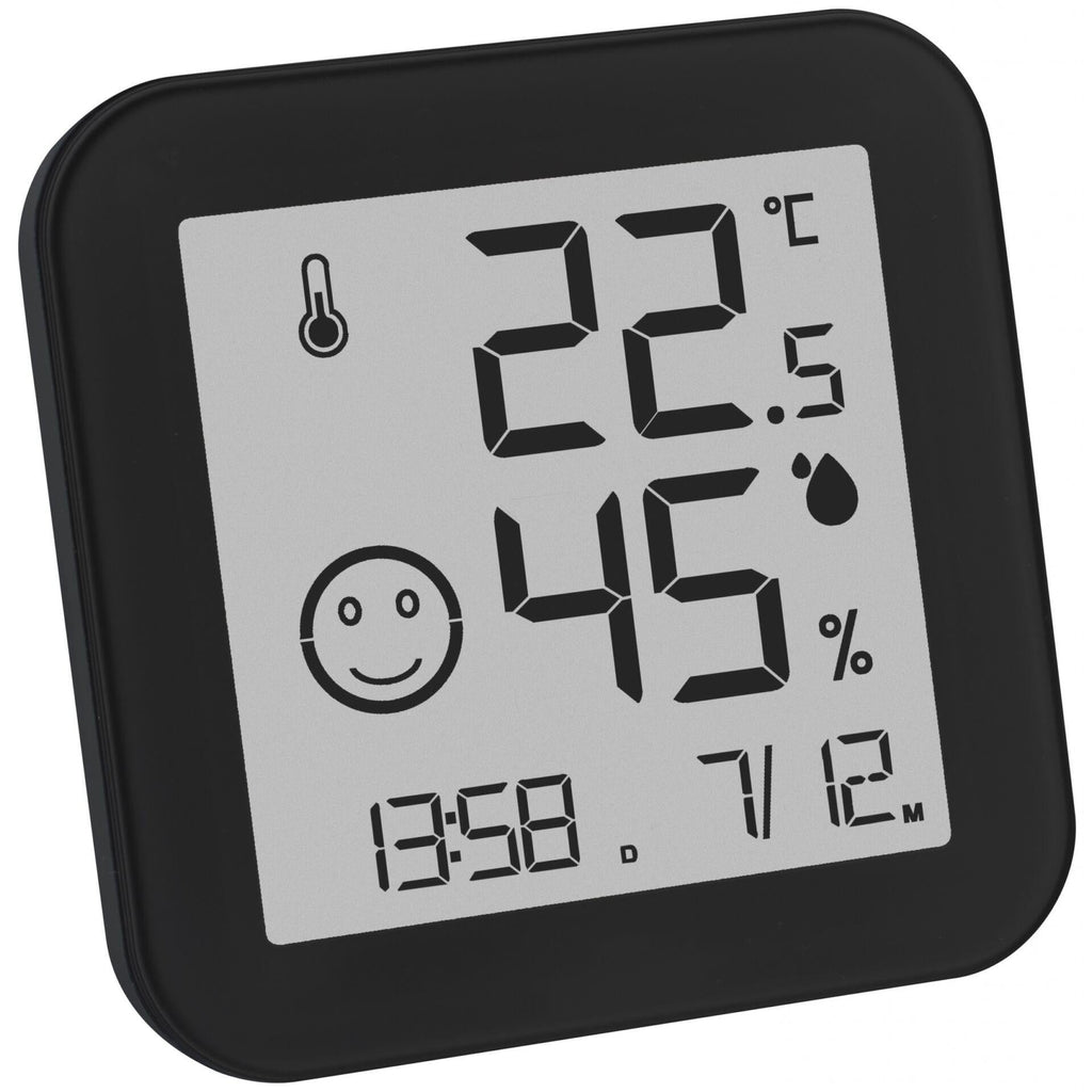 TFA Dostmann BLACK & WHITE Thermo-Hygrometer, Schwarz, 30.5054.01