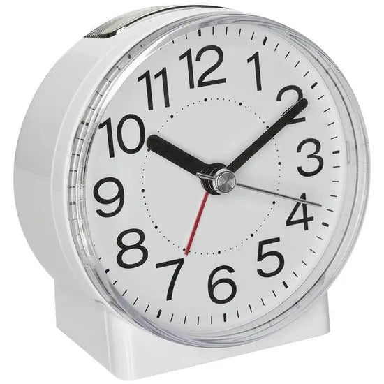 TFA Dostmann Quartz Alarm Clock White Alarm Times 1 60.1037.02