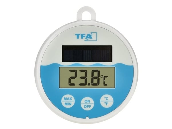 TFA Dostmann Digital Solar Pool Thermometer White, Turquoise (30.1068.02)