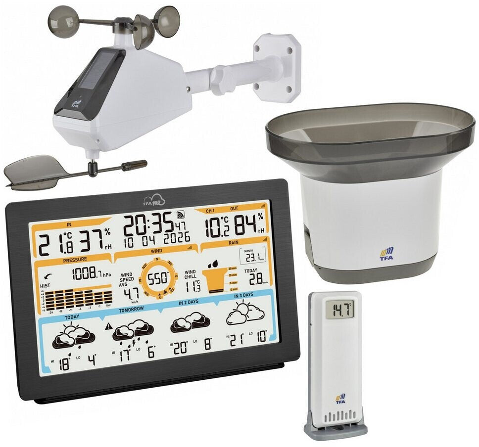 TFA Weather Station WLAN - Black, 35.8106.01
