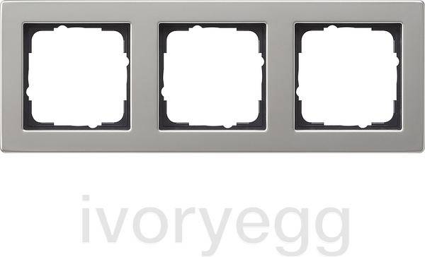 GIRA 3-Gang Cover Frame Sand/Anthracite 0213427