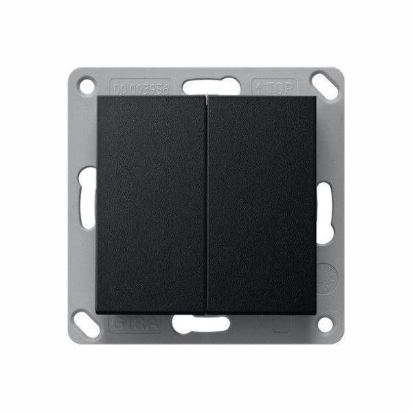 Gira BT Wall Switch 2f Black - Model 2462005