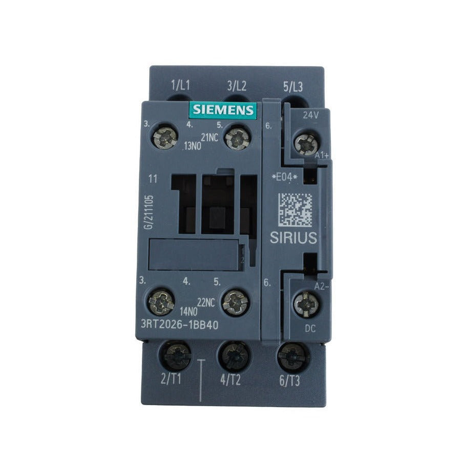 Siemens Contactor, 24VDC, 3 NO, Screw Terminals (3RT20151FB41)