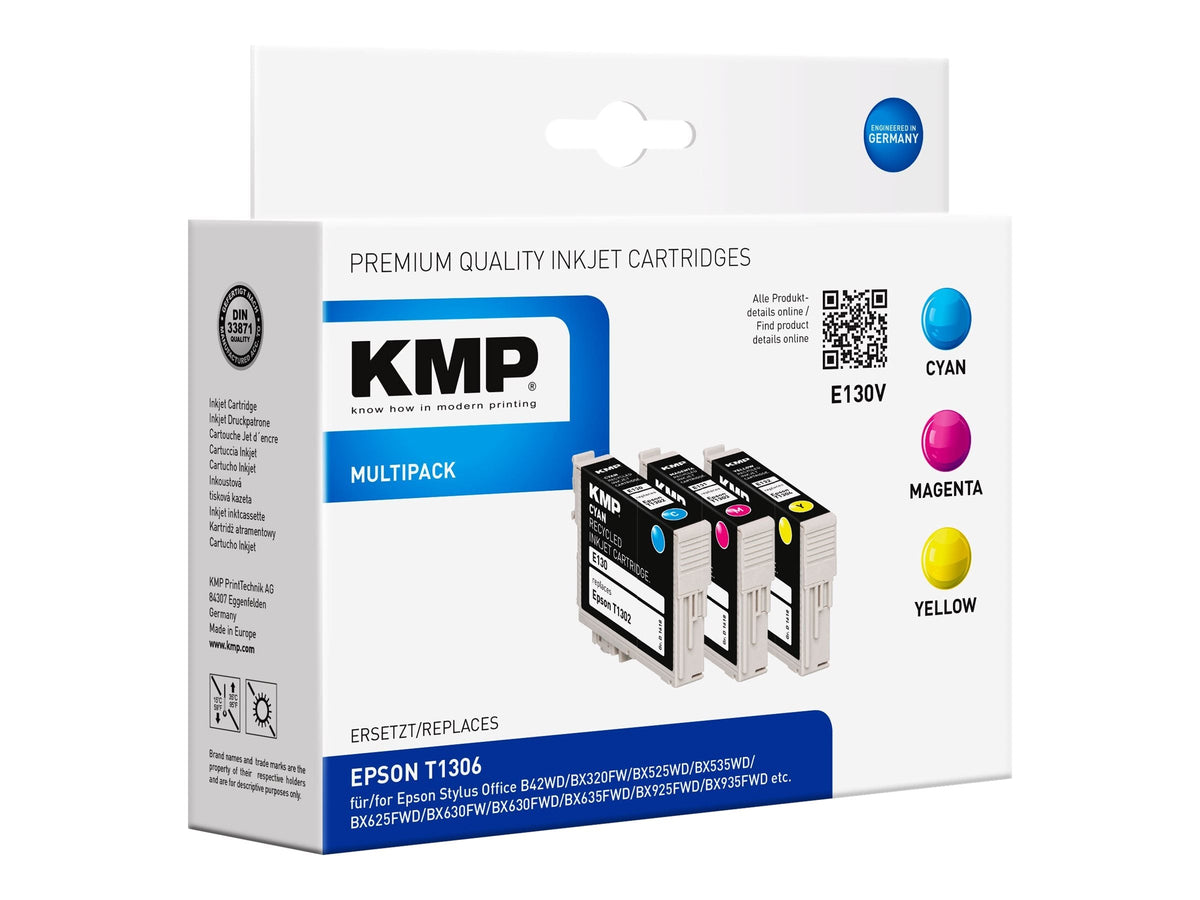 KMP E130V Ink Cartridge Cyan Magenta Yellow for Epson (1618,4050)