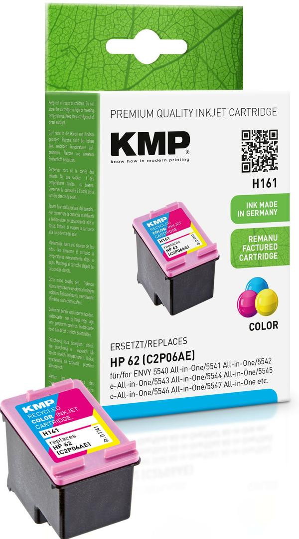 KMP H161 Ink Cartridge - 4.5 ml - Color - Compatible with HP 62 C2P06AE 55XX 56XX 76XX 57XX