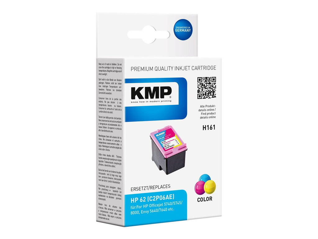 KMP H161 Ink Cartridge - 4.5 ml - Color - Compatible with HP 62 C2P06AE 55XX 56XX 76XX 57XX