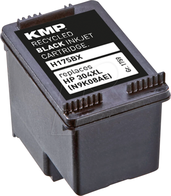 KMP 1759.4001 - Black - High Yield Ink Cartridge for HP DeskJet 2620,2630, 2632,2633, 3720 Series