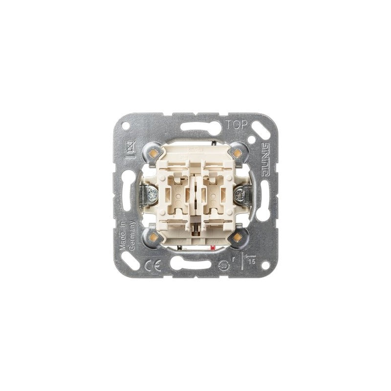 JUNG Basic Element Blind Switch, Metal, Single-Pole, 250V (509VU)