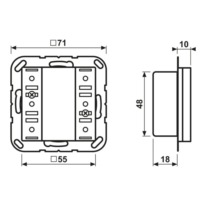 JUNG KNX Pushbutton Sensor Module 3f Universal A 52931 ST (A52931ST)
