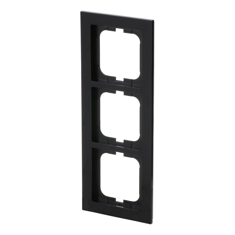 Busch-Jaeger 1723-281 Black Glossy Screwless Wall Plate (2CKA001754A4)