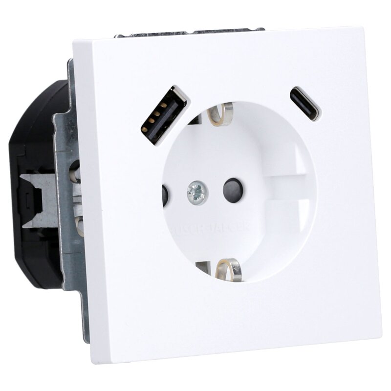 BUSCH JAEGER BJ SCHUKO/USB-A+C20 EUCB2USBAC-44 M Socket - Safety+ 2CKA002011A6318