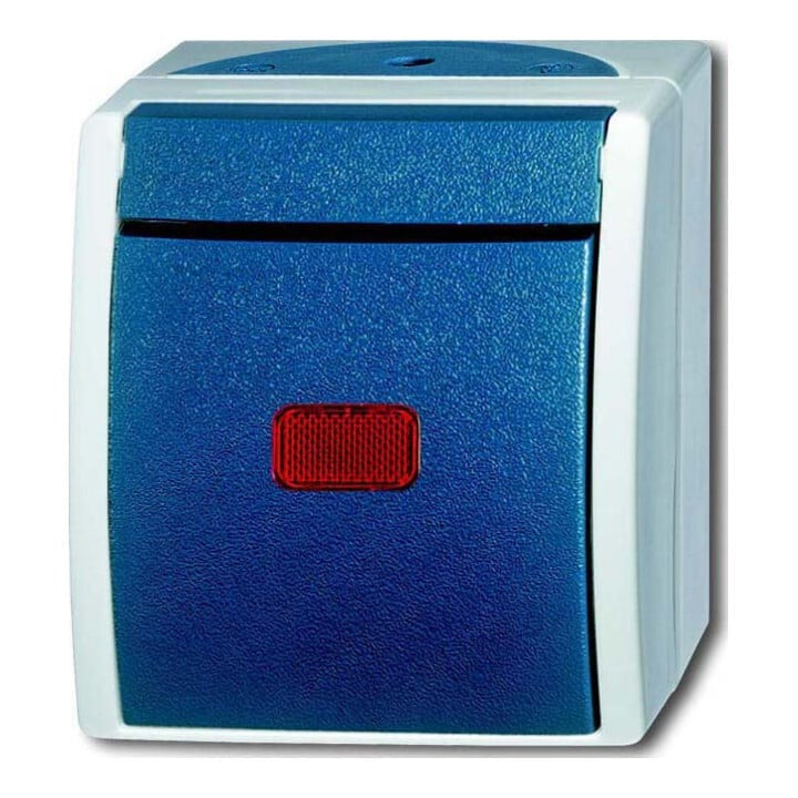 BJ Ocean Rocker Switch Waterproof Red Dome AP Nebum Indicator Grey/Blue-Green (2601/6SKW-53)