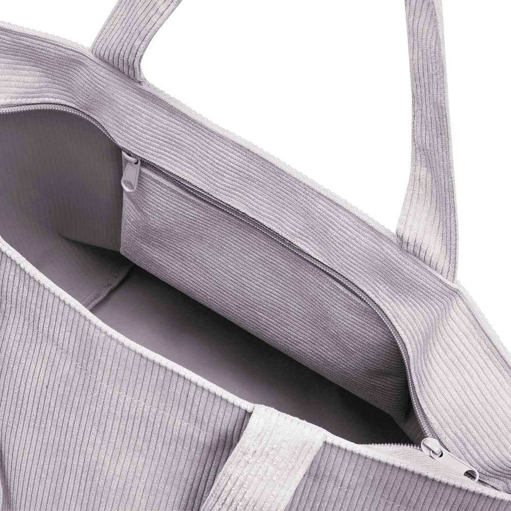 reisenthel® Shopping Bag Size M - Synthetic Fiber - Corduroy - Grey - ZS7084