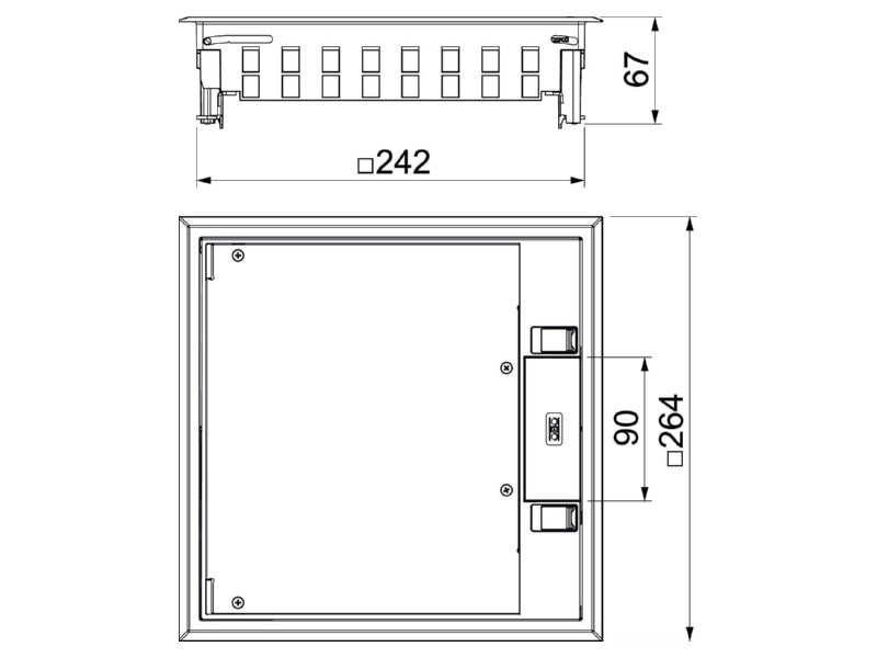 Device Insert GES9-3S U 7011 for Universal Mounting (7405083)