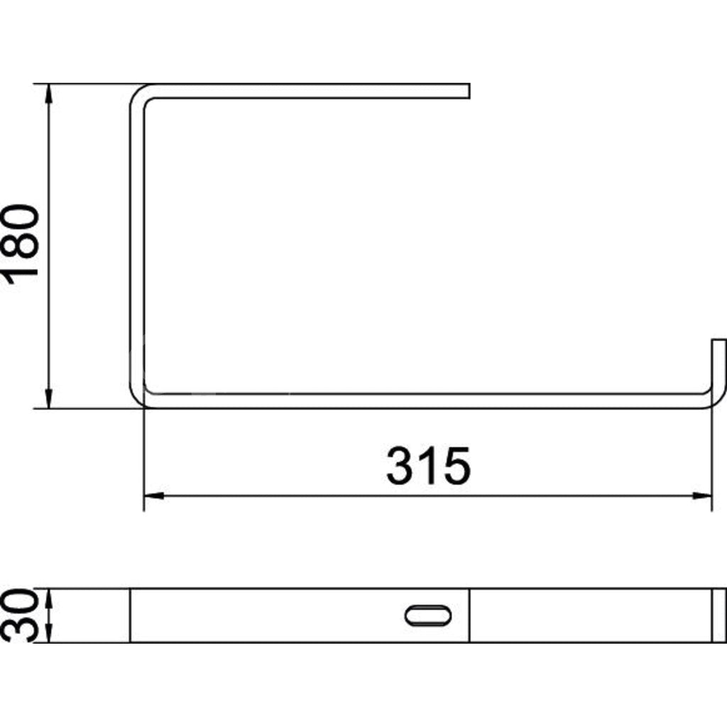OBO lid RBD 90 300 DD for 90° bend - B300mm