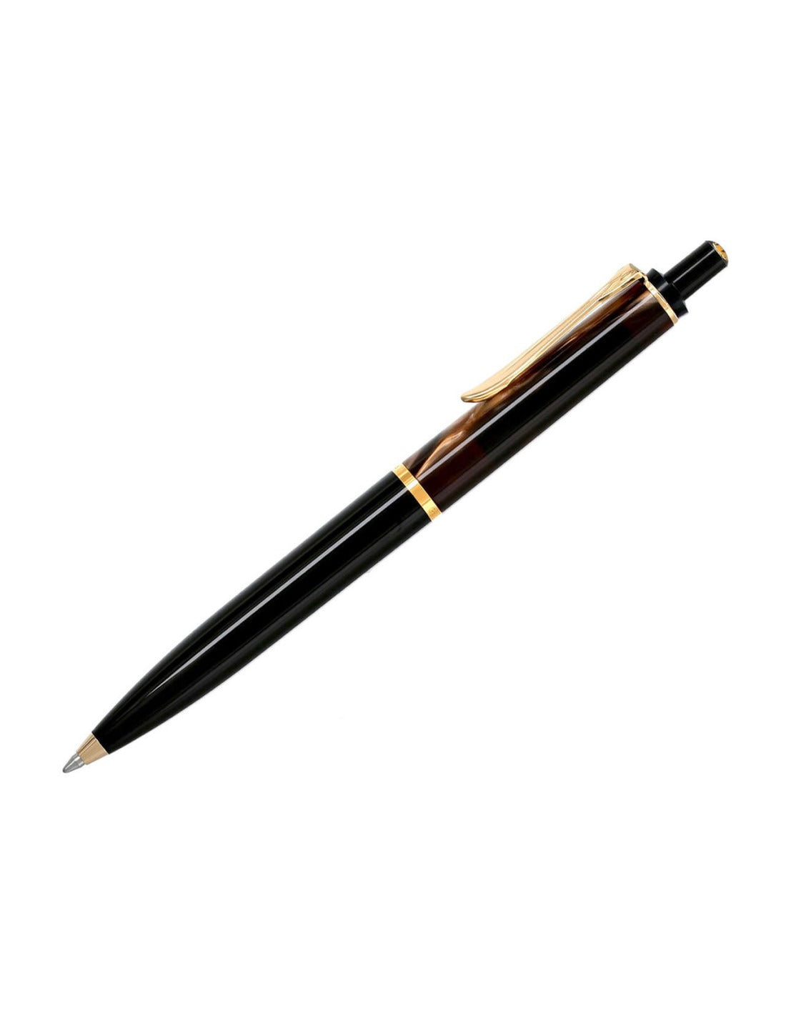 Pelikan K200 Clip-On Retractable Ballpoint Pen Black/Brown/Gold Gift Box (808972)