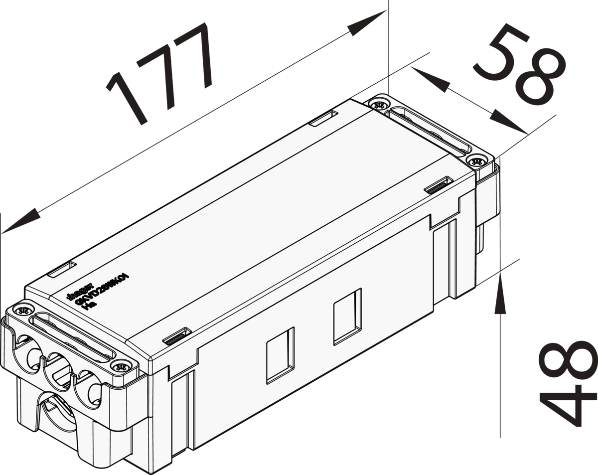 Hager Junction Box GKVD26WK01 for 2x 5G2.² + 6x 3G1, Model GKVD26WK01