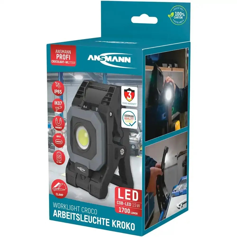 ANSMANN Croco WL1700R Rechargeable Work Light 15W