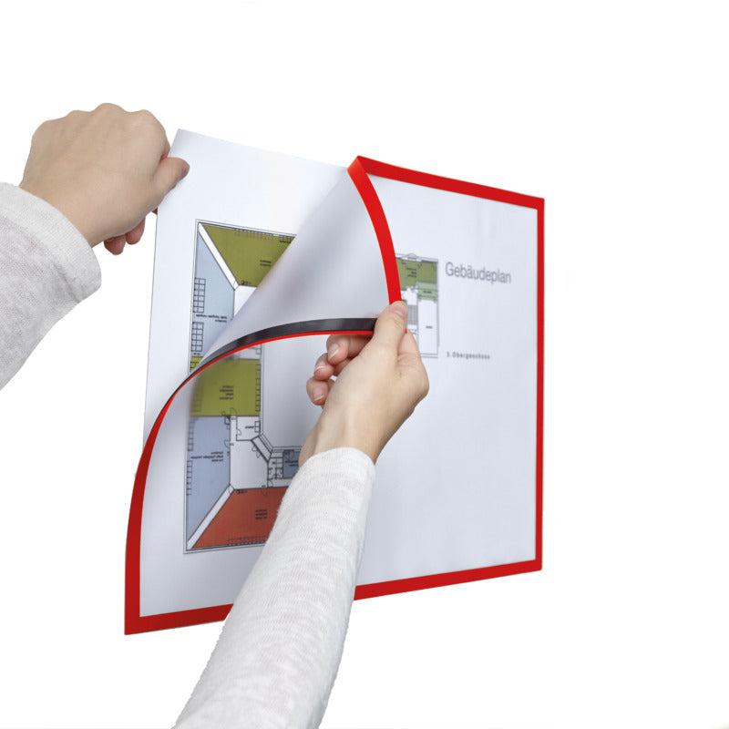 magnetoplan Magnetic Viewing Window Magnetofix A3 Red 1130406