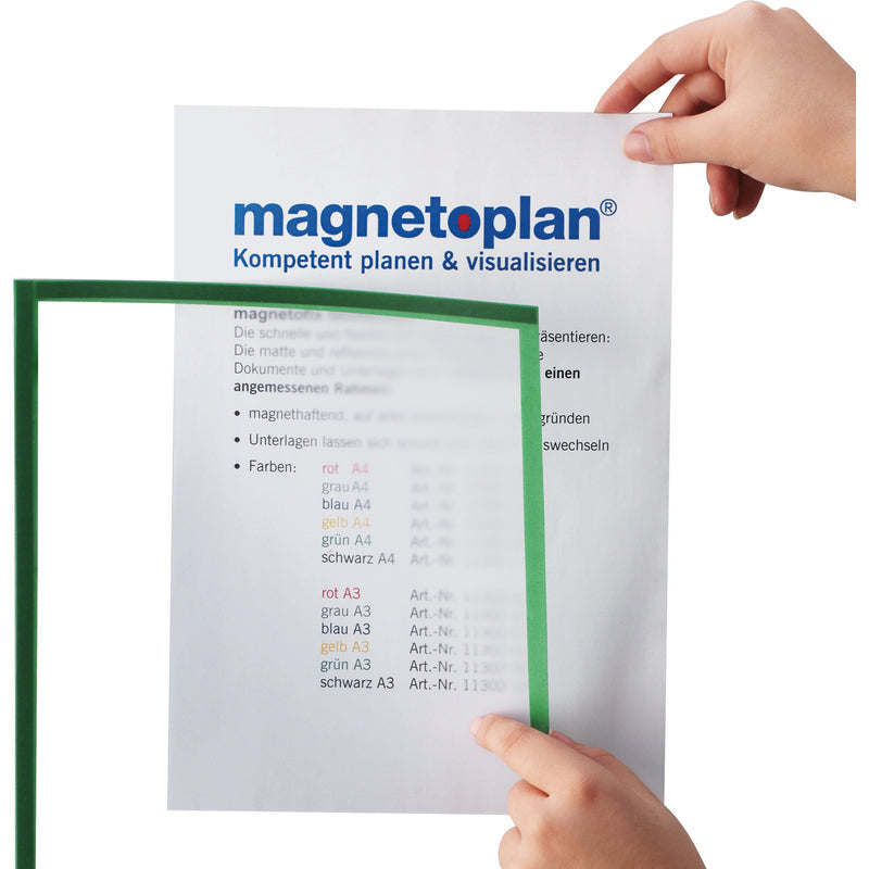 magnetoplan Magnetic Viewing Window Magnetofix A3 Red 1130406