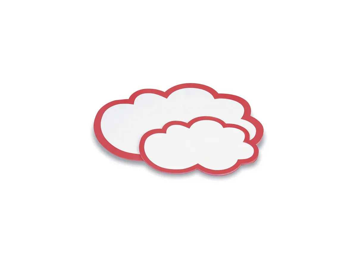 magnetoplan Moderation Cards Clouds Large, 620 x 370 mm, White - Red (111152004)